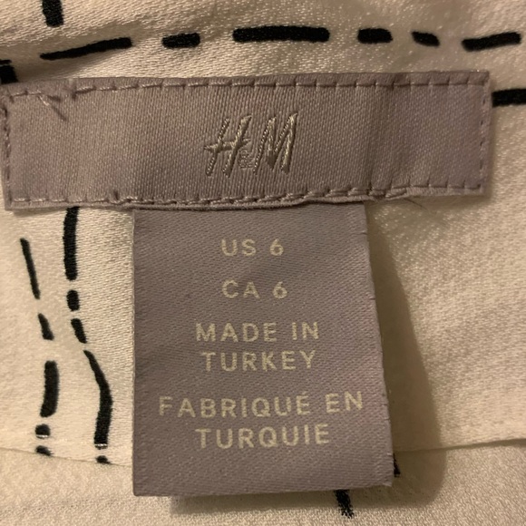 H&M LONG SLEEVE PLAID TOP SIZE 6 - Picture 5 of 5